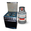 4 plate gas stove with 9kg gas cylinder