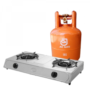 2 plate cooker with 5kg gas stove
