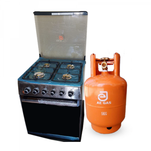 4 plate gas stove with 5kg gas cylinder
