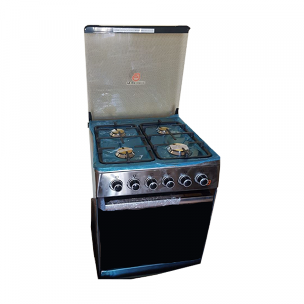 4 plate gas stove with oven door closed